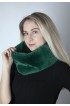 Green rex fur neck warmer